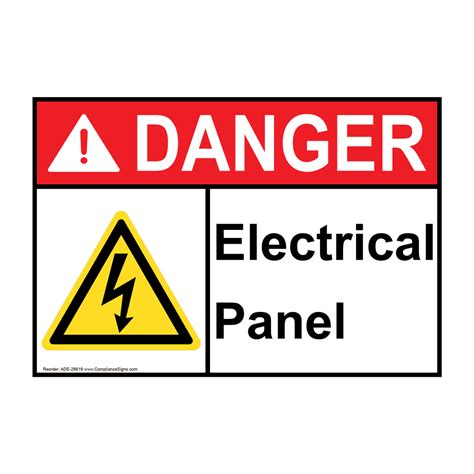 electrical panel danger sign